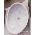 Guangxi white round marble vessel sink